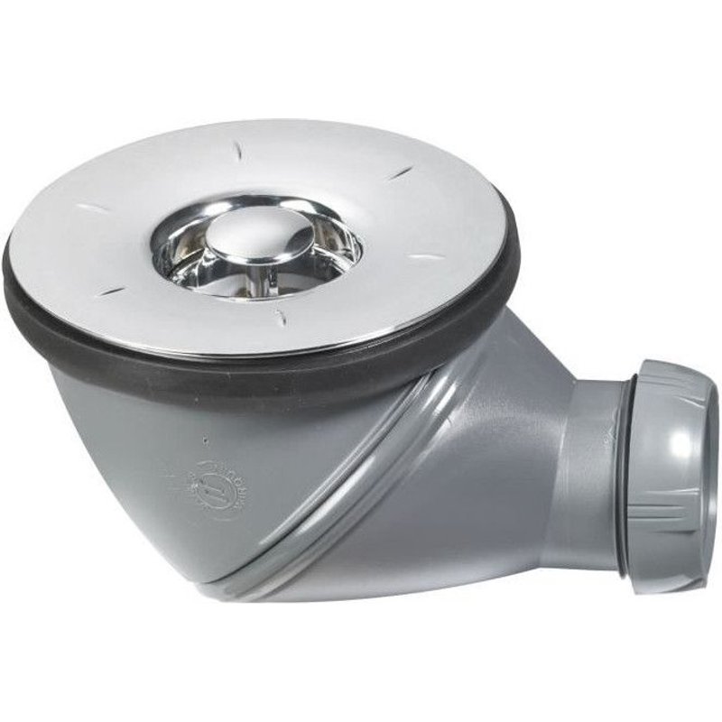 WIRQUIN Bonde de douche James - Ø 90 mm - Grille en ABS chromé