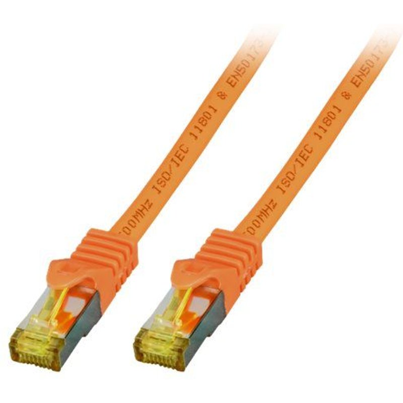 EFB-Elektronik - Cordon de raccordement - RJ-45 (M) pour RJ-45 (M) - 30 m - SFTP - CAT 7 - démarré, sans halogène, moulé - orange