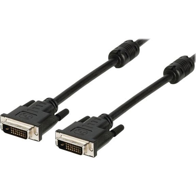 Nedis - Câble DVI - DVI-D (M) pour DVI-D (M) - 2 m - rond, vis moletées - noir