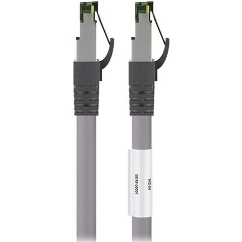 goobay - Cordon de raccordement - RJ-45 (M) pour RJ-45 (M) - 7.5 m - SFTP, PiMF - CAT 8.1 - sans halogène, moulé, sans crochet, bloqué - gris