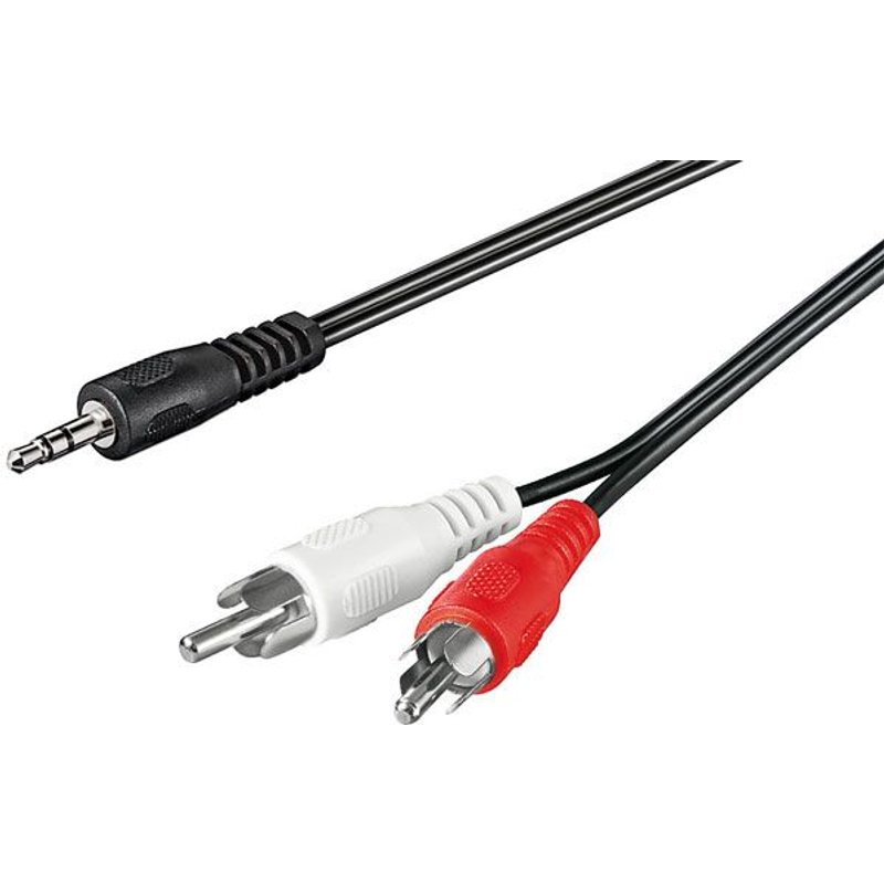 Audio video Câble 5,0 m 3.5 mm stereo plug 2 x RCA plugs