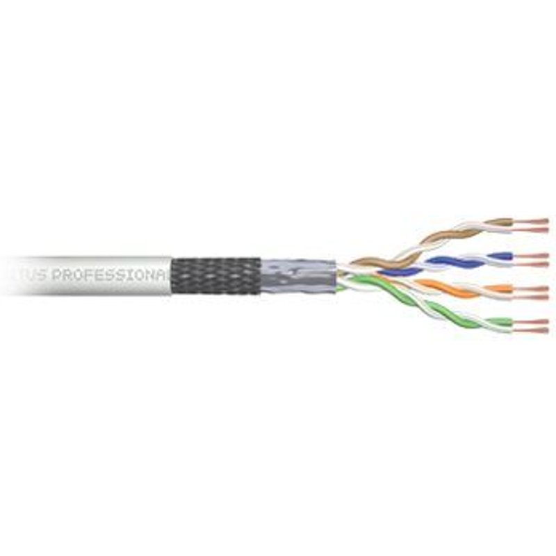 DIGITUS Professional - Câble en vrac - 305 m - SF/UTP - CAT 5e - bloqué - gris, RAL 7035