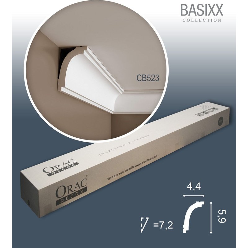 Orac Decor CB523 BASIXX 1 carton complet 33 Corniches Moulures Cimaises 66m