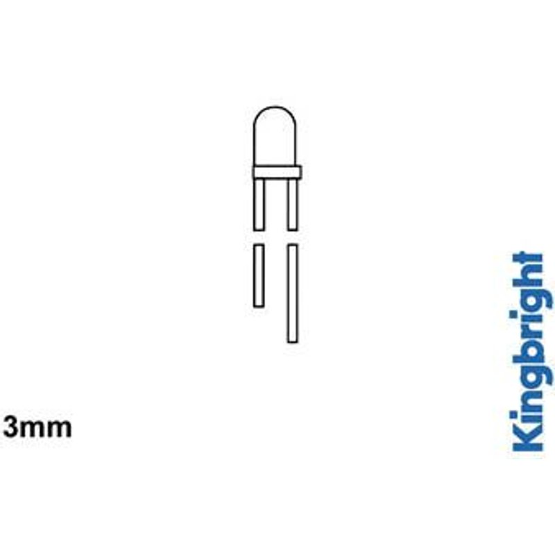 Leds standard 3mm - jaune transparent