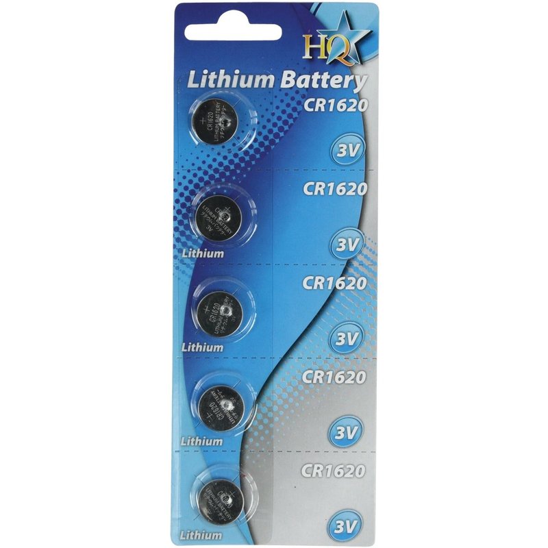Pack de 5 piles Eurobatt / HQ Lithium CR1620 3V
