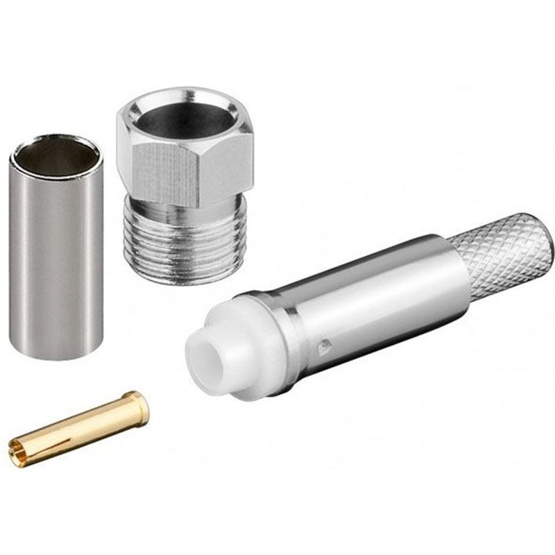 FME-female crimp for RG 58/U with gold pin