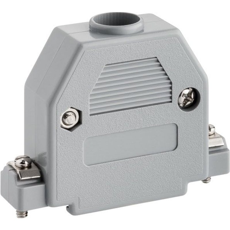 SUB-D-hood 25-poles, plastic, grey, 1 piece