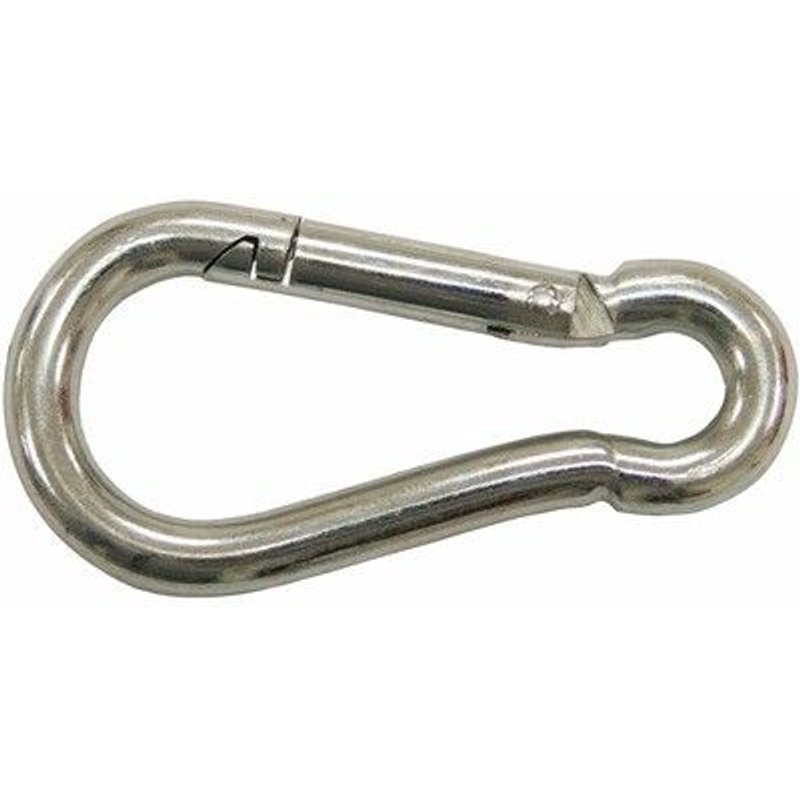 Mousqueton - acier zingué blanc - boite de 10 - diamètre 6 mm PRAMAC