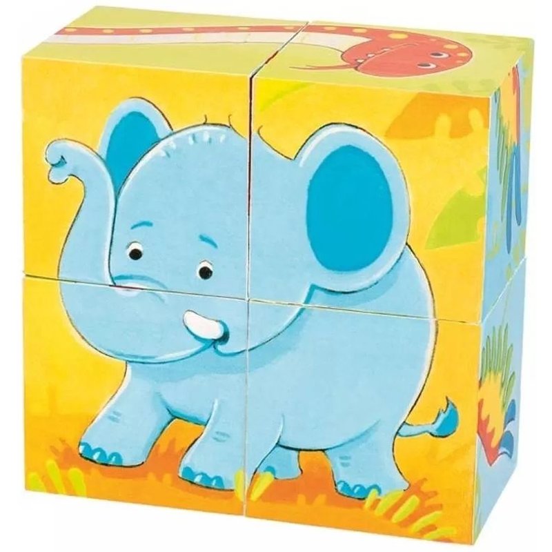 Puzzle De Cubes Animaux Sauvages