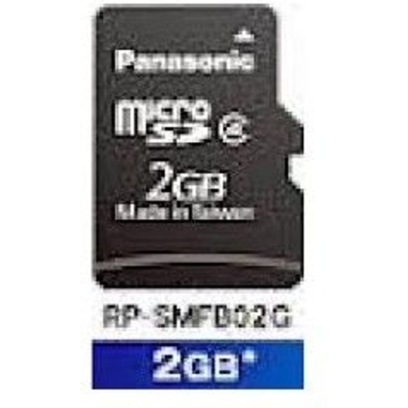 Panasonic RP-SMFB02GAK Carte mémoire Micro sd 2 Go avec adaptateur