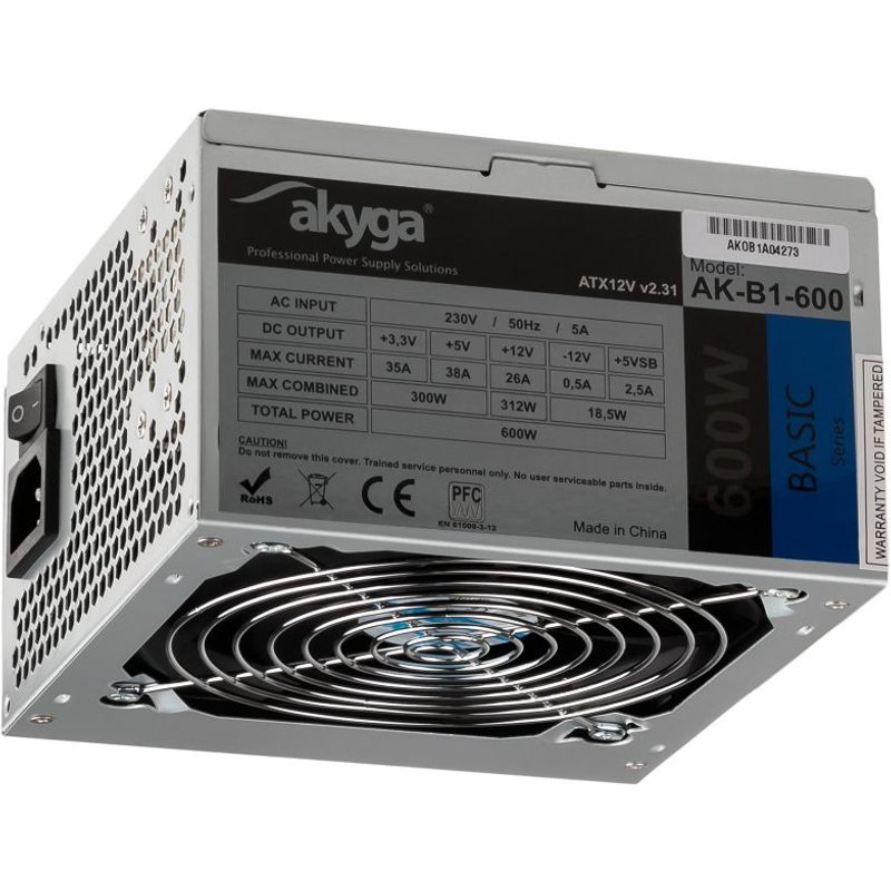 Alimentation ATX Akyga 600W (AK-B1-600)