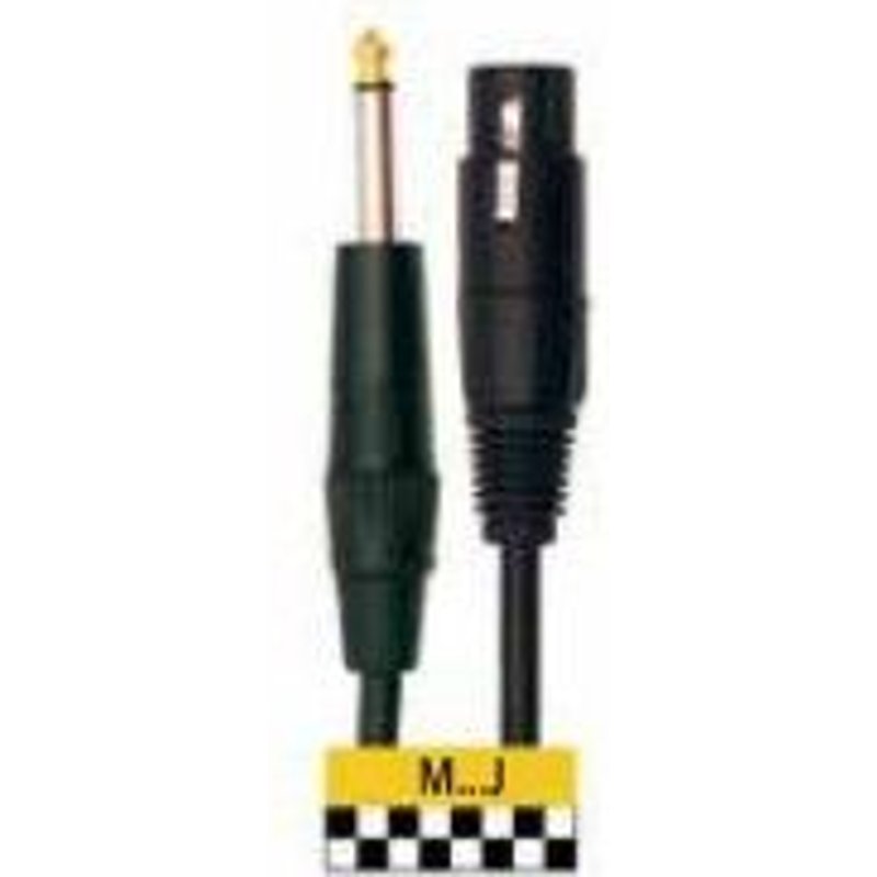 M01J - Cable Microphone Standard Profile Jack Mono Mâle/XLR Femelle 1m