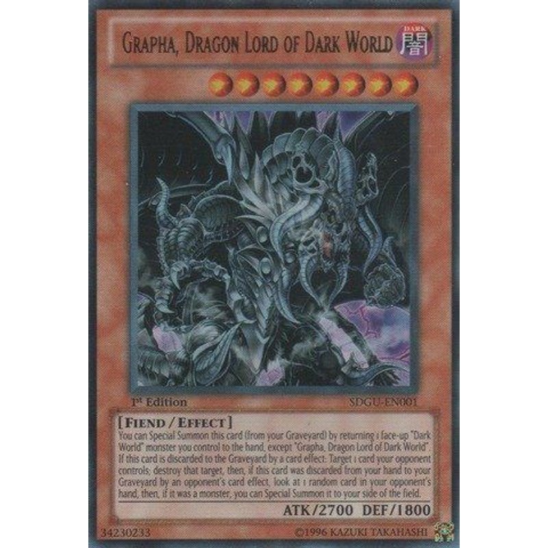 Yu-Gi-Oh - Grapha, Dragon Lord Of Dark World (Sdgu-En001) - Structure Deck 21 Gates Of The Underworld - 1st Edition - Ultra Rare