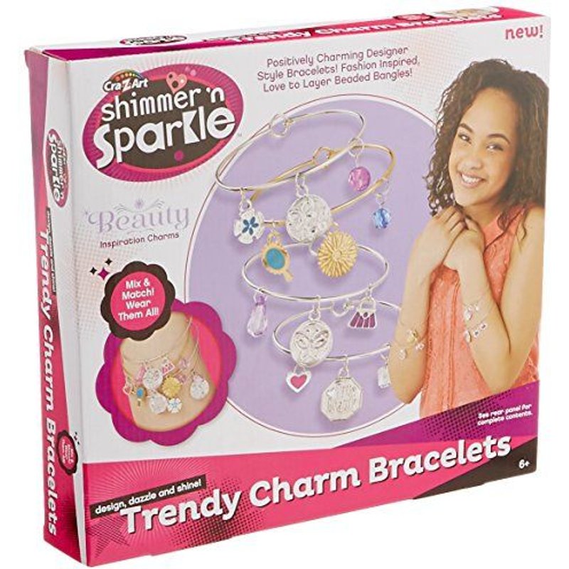 cra-Z-Art Shimmer And Sparkle Trendy Charm Bracelets Music, Friendship Free Spirit