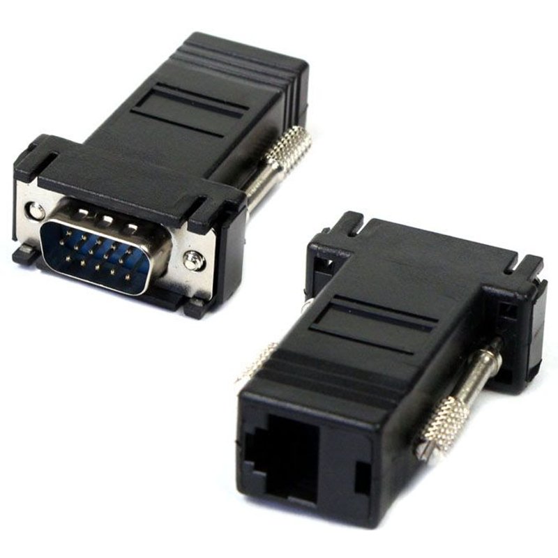 VGA Extender mâle vers Lan Cat5 Cat5e RJ45 Ethernet adaptateur femelle mnl004