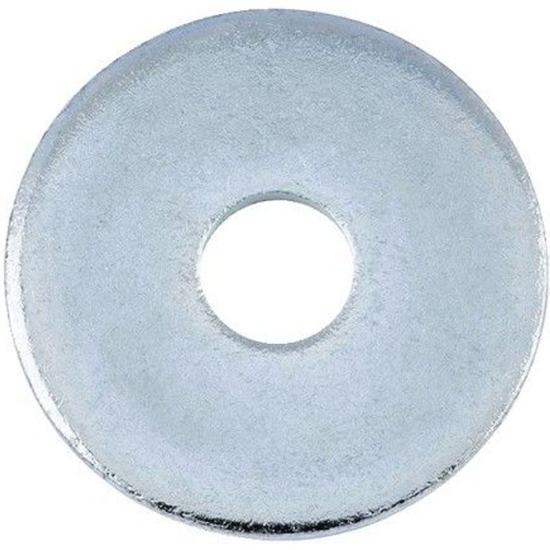 Rondelle plate de charpentier - acier zingué blanc - D10/11x36x3 - 100 pièces