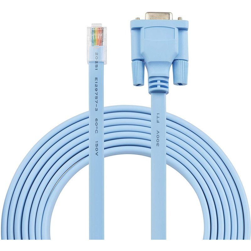 DB9/RJ45 Cable, 9 Pin DB9 Serial RS232 Port to RJ45, Console Cable
