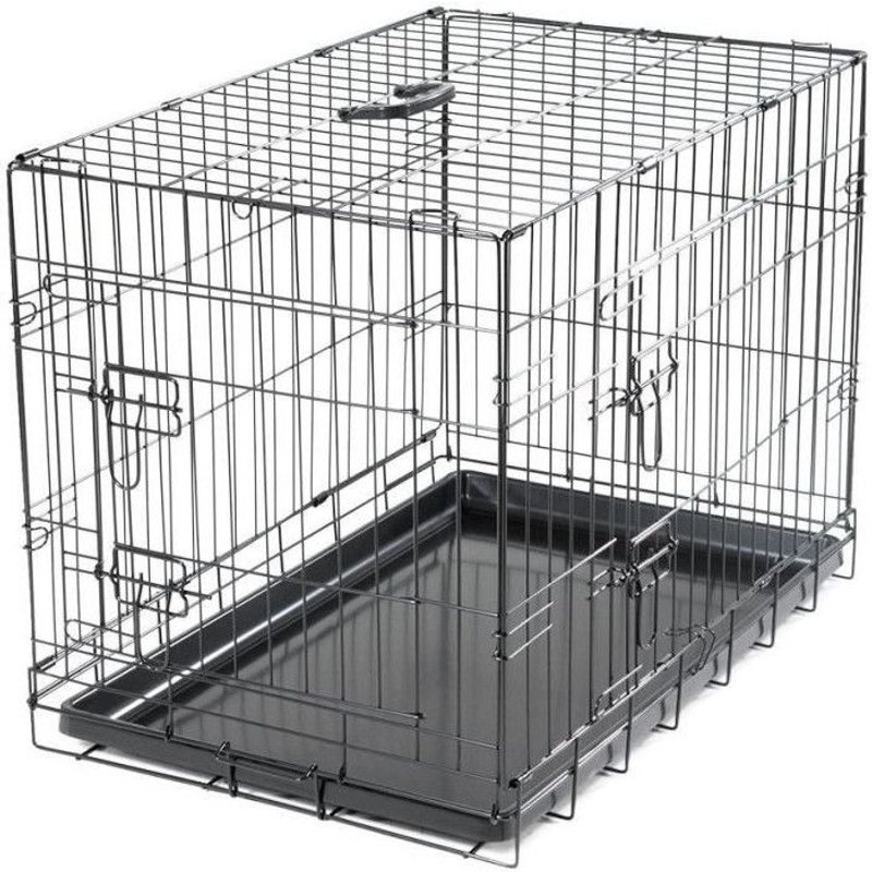 Vadigran Cage Métallique Pliable Classic - 76 X 48 X 55 Cm - Noir - Pour Chien