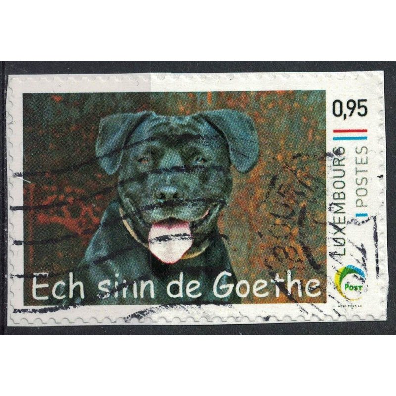 Luxembourg Oblitéré Used Dog Chien Ech Sinn De Goethe Je Suis Le Goethe Su