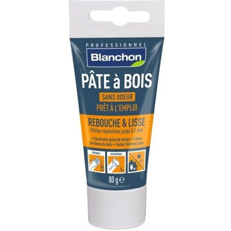 Pâte à bois - finition - pour fissures fines - sans retrait - chêne doré BLANCHON