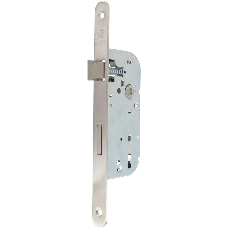 Serrure à larder à trou de clé L axe à 40/12 mm nickelée 1 clé droi...