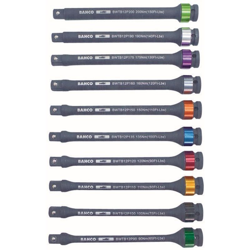 Bahco Barre de torsion 1/2 pour déserrer les écrous de roues avec une clé à choc sans excéder le couple recommandé - BWTB12P120