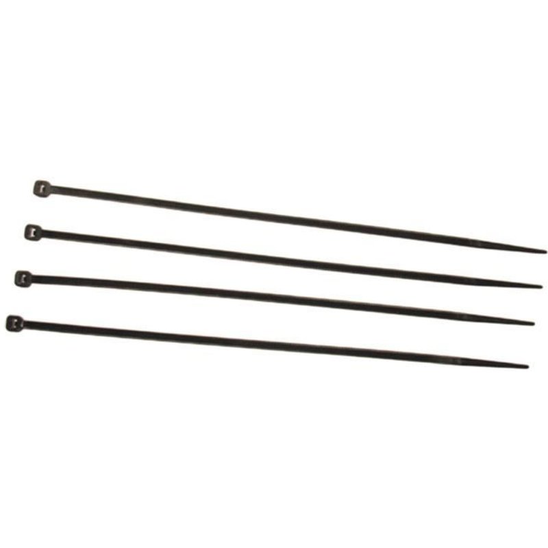 100 Colliers de serrage 150mmx3.6mm noirs