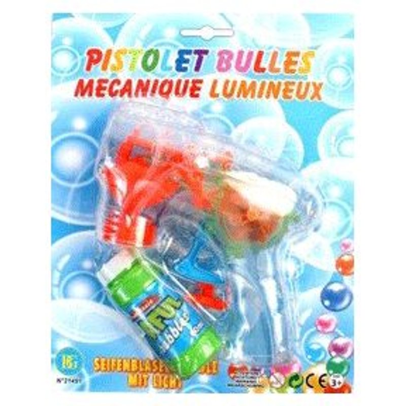 Pistolet A Bulles Lumineux Automatique Avec Savon Jouet