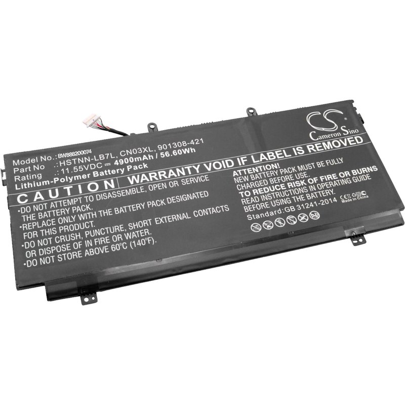 vhbw Li-Polymère batterie 4900mAh (11.55V) pour ordinateur laptop notebook comme HP 859026-421, 901308-421, 901345-855, CN03XL, HSTNN-LB7L, SH03XL