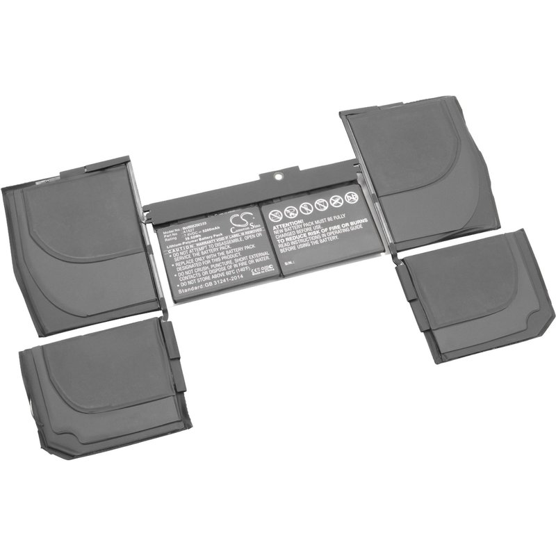 vhbw Li-Polymère batterie 5200mAh (7.6V) pour ordinateur portable laptop notebook Apple Macbook Core I5 1.3GHZ 12 inch Retina A1534 (EMC 3099)