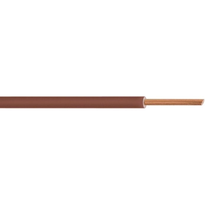Fil rigide HO7V-U - 1,5 mm² - 10 m - marron DEBFLEX