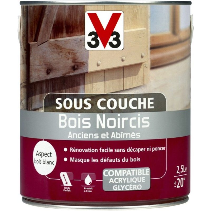 Sous-Couche Bois Noircis V33 Incolore 2,5L