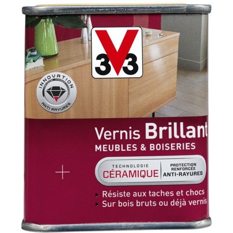 Vernis Bois V33 ChĂȘne Clair Brillant 0,25L 96502810