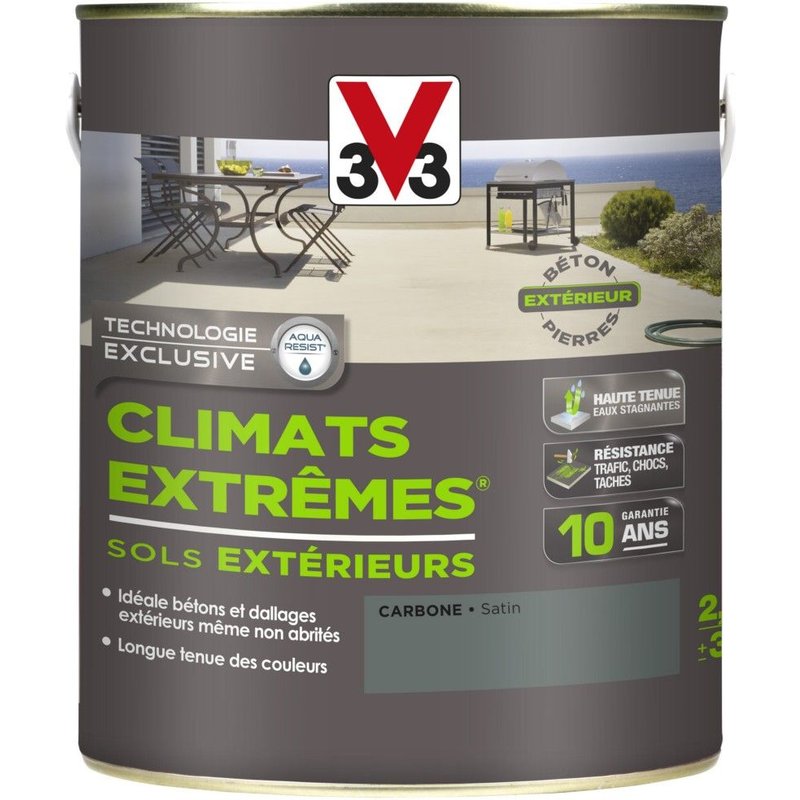 Peinture V33 Climats Extrêmes Sol Carbone 2,5L