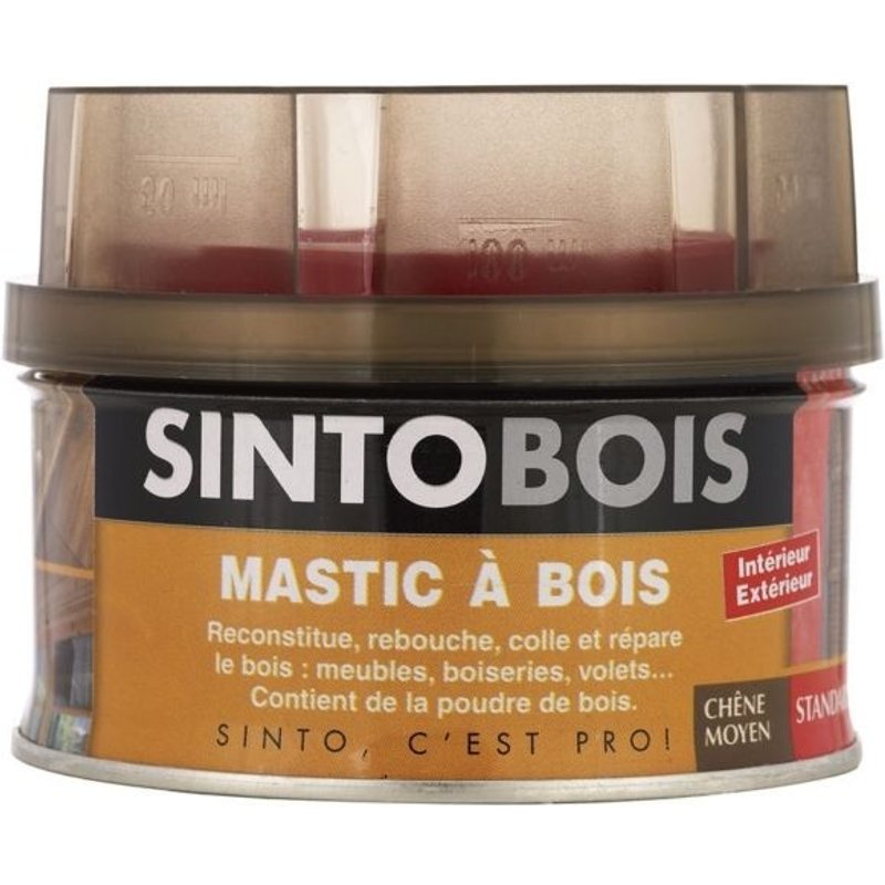 Mastic à bois standard Sinto chêne moyen 170ml