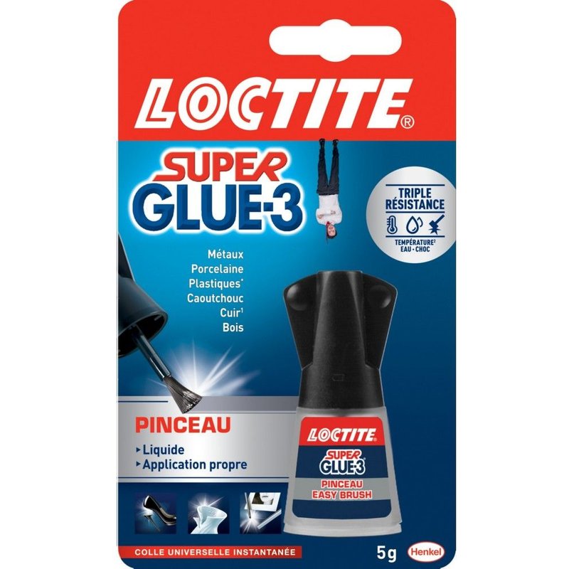 Colle Cyanoacrylate LOCTITE SUPERGLUE-3 Pinceau 5g