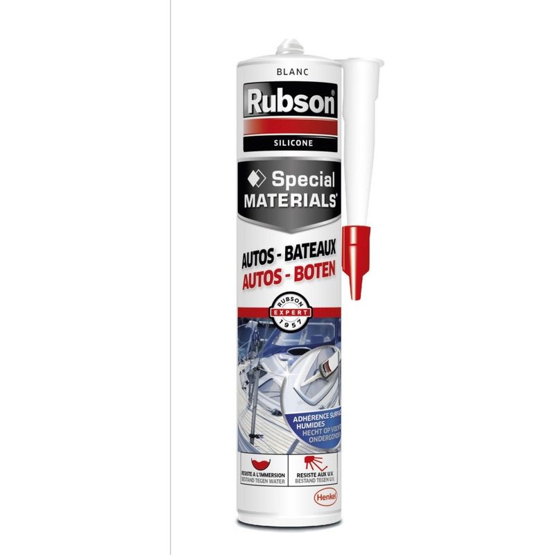 Mastic Spécial Materials RUBSON Auto-Bateaux Transparent 280ml