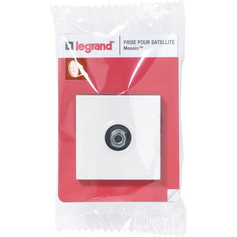 Prise TV LEGRAND Type 'F' à Visser Mosaic Blanc 2 Modules