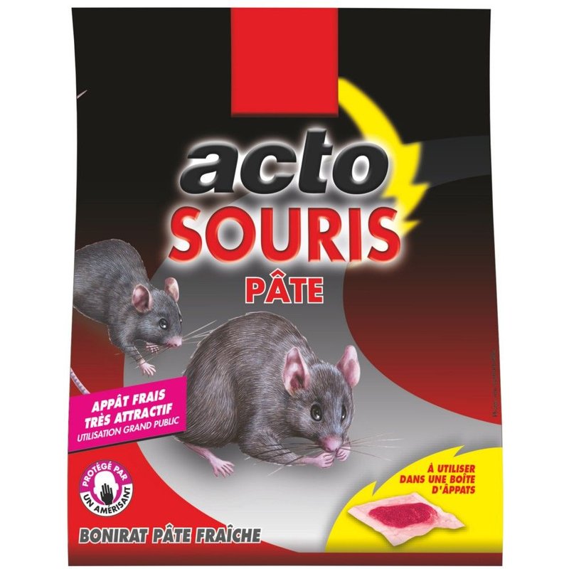 Pâte Appât Souris ACTO Antirongeurs Sachet 50g