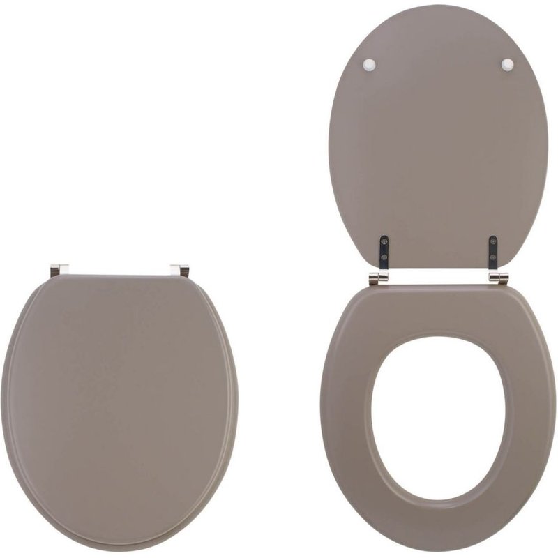 Abattant Wirquin uni taupe mat en bois compressé