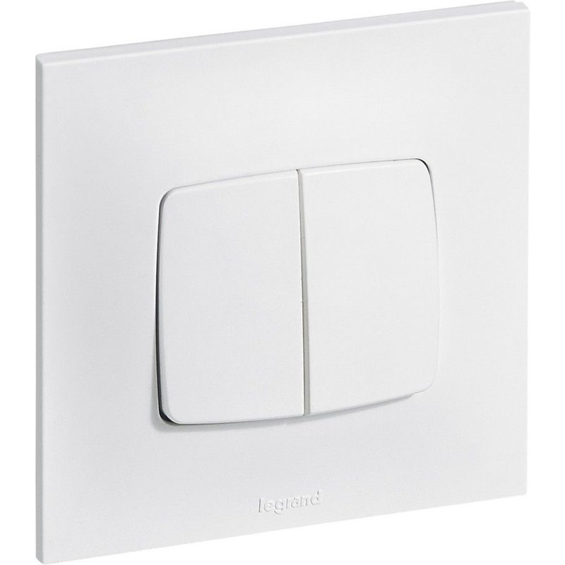 Double Interrupteur LEGRAND Va et Vient Neptune 10A Blanc