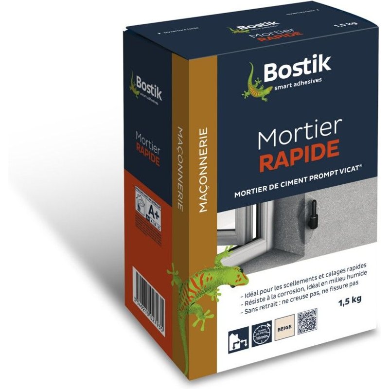 Mortier de rebouchage Ă prise rapide - 1,5kg BOSTIK