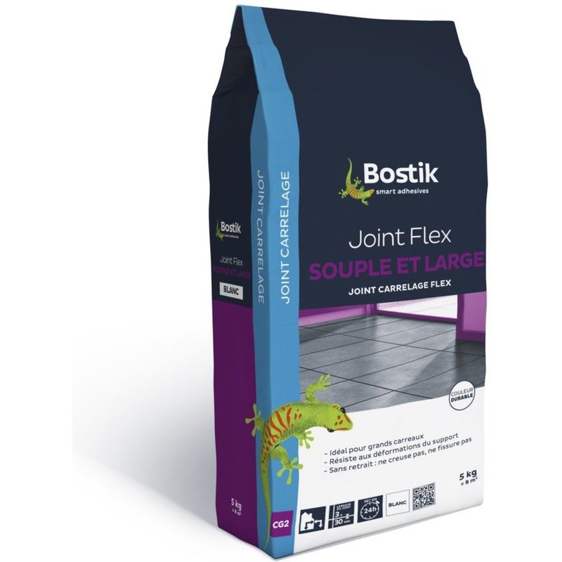 Joint de carrelage flex souple et large blanc Bostik 5 kg