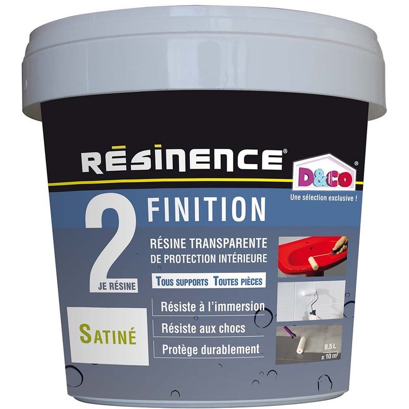 Résine de Finition RÉSINENCE Transparente Satinée 500ml