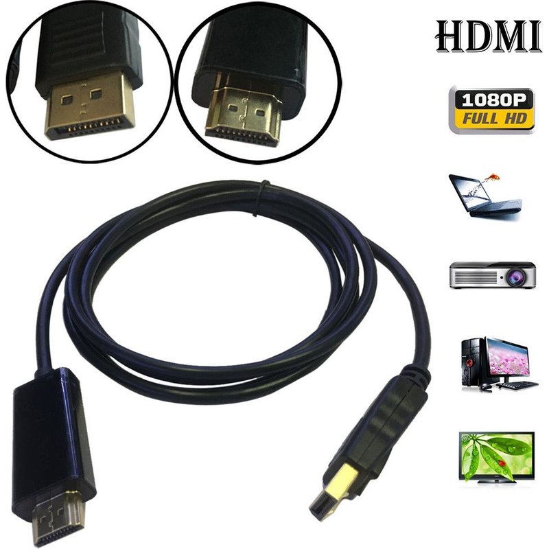 1.8M Displayport Display Port DP vers HDMI mâle à mâle Full HD haute vitesse câble 207