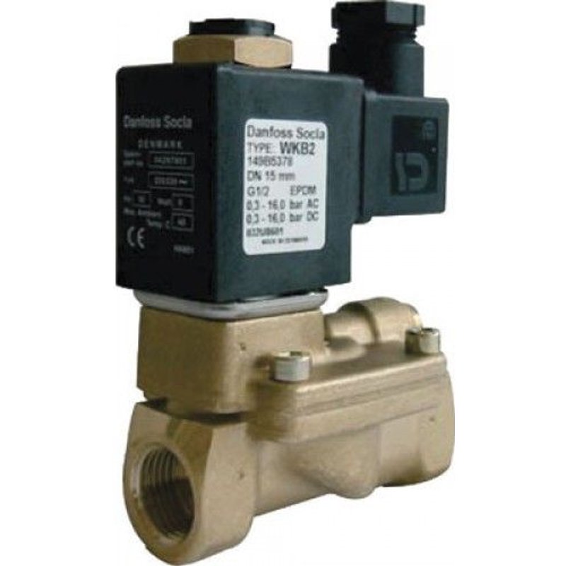 Electrovanne normalement fermée WKB2, commande indirecte femelle / femelle Ø 26/34 Socla