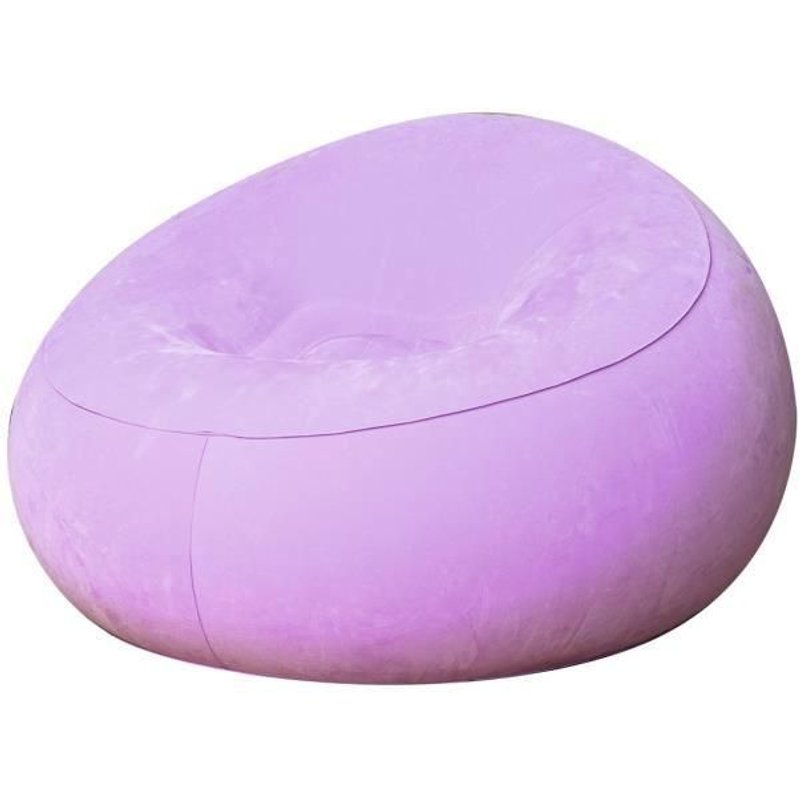 Pouf Gonflable Floque - 3 Couleurs Assorties