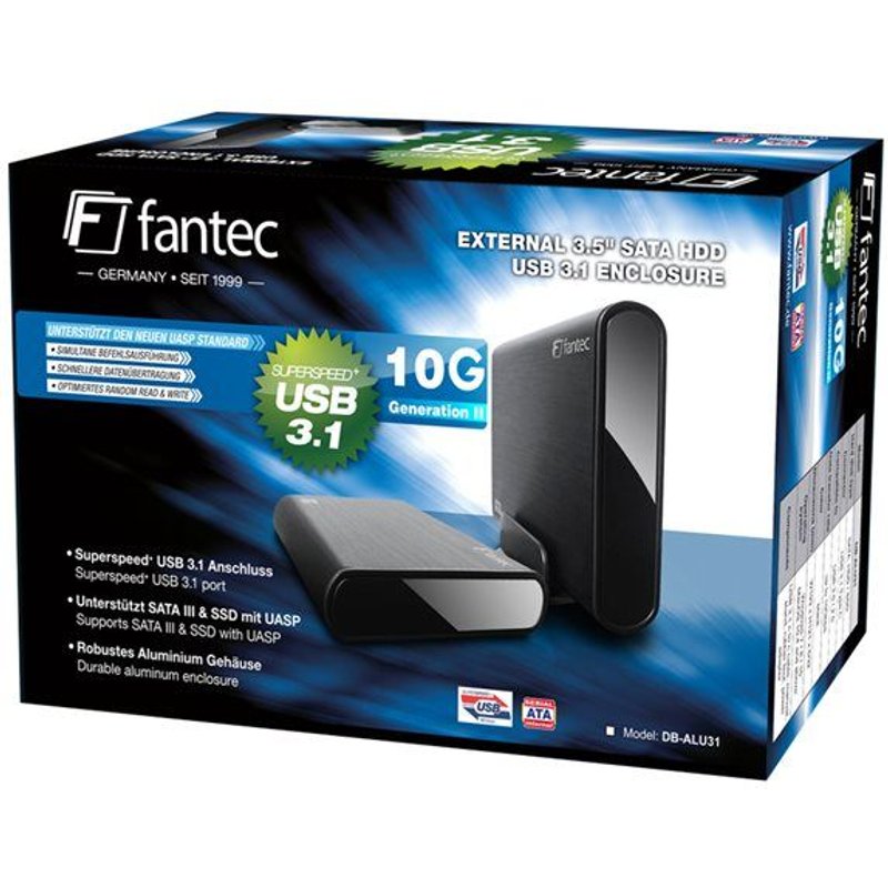 FANTEC DB-ALU31 - Boitier externe - 3.5" - SATA 6Gb/s - USB 3.1