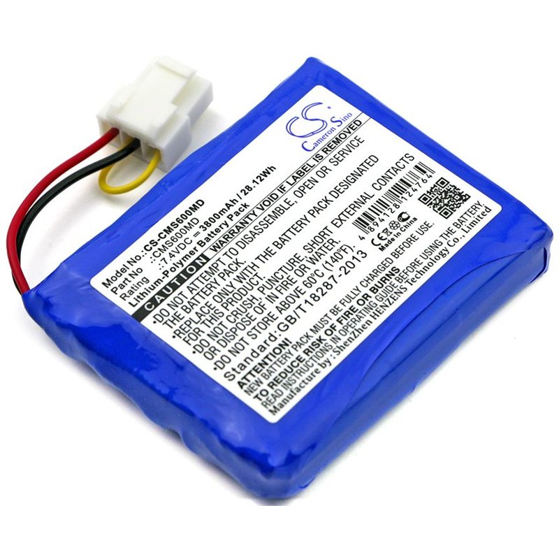 Batterie Li-Polymer 7,4V 3800mAh / 28.12Wh type 88889457 pour CONTEC CMS6000, MONITOR CMS6000