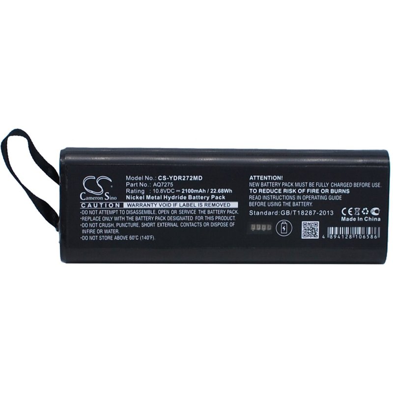 Batterie Ni-MH 10,8V 2100mAh / 22.68Wh type AQ7275, BDR15D, DR15 pour Yokogawa AQ7270, AQ-7270, AQ7275, AQ-7275, OTDR AQ7270, OTDR AQ7275